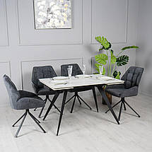 Стілець поворотний Соло льон графіт ТМ Prestol, фото 4