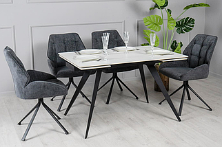 Стілець поворотний Соло льон графіт ТМ Prestol, фото 5