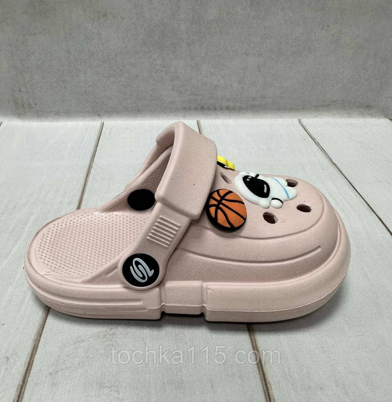 Дитячі крокси сабо Progres пудра 30/31 19.5 см, фото 1