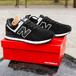 Кросівки New Balance 574 чорні з білим