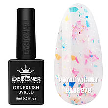 Potal yogurt base Дизайнер (9мл.) Кольорова база з поталлю для манікюра і педікюра  278