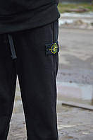 STONE ISLAND черная кофта качественная Стон Айленд флиска