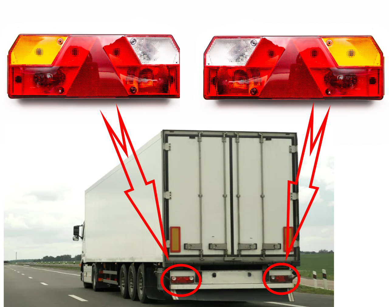 ФОНАР ПРИЧЕПНИЙ ЗАДЕНЬ ГРУЗОВИЙ ISIKSAN Туреччина (РОЗ'ЄМ СЗАДІ), фото 1