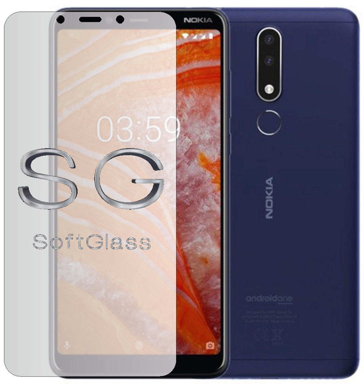 М'яке скло Nokia 3.1 Plus на екран поліуретанове SoftGlass