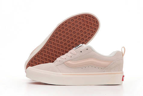 【レア】vans pro scull Женские кеды Vans KNU Skool Pastels Pink VN0009QCPNK Grey