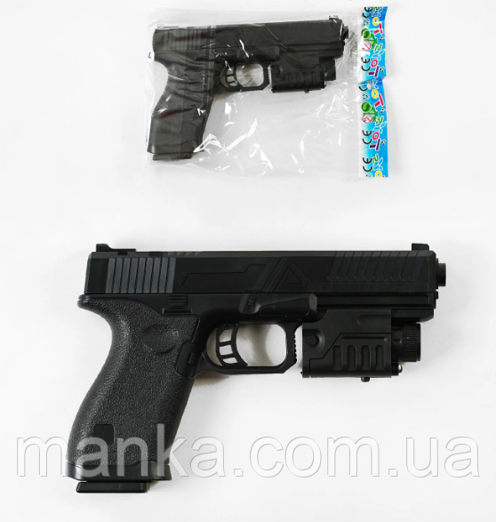 Пістолет на пульках з лазерним прицілом P 2697 A-2 світло, у пакеті, фото 1
