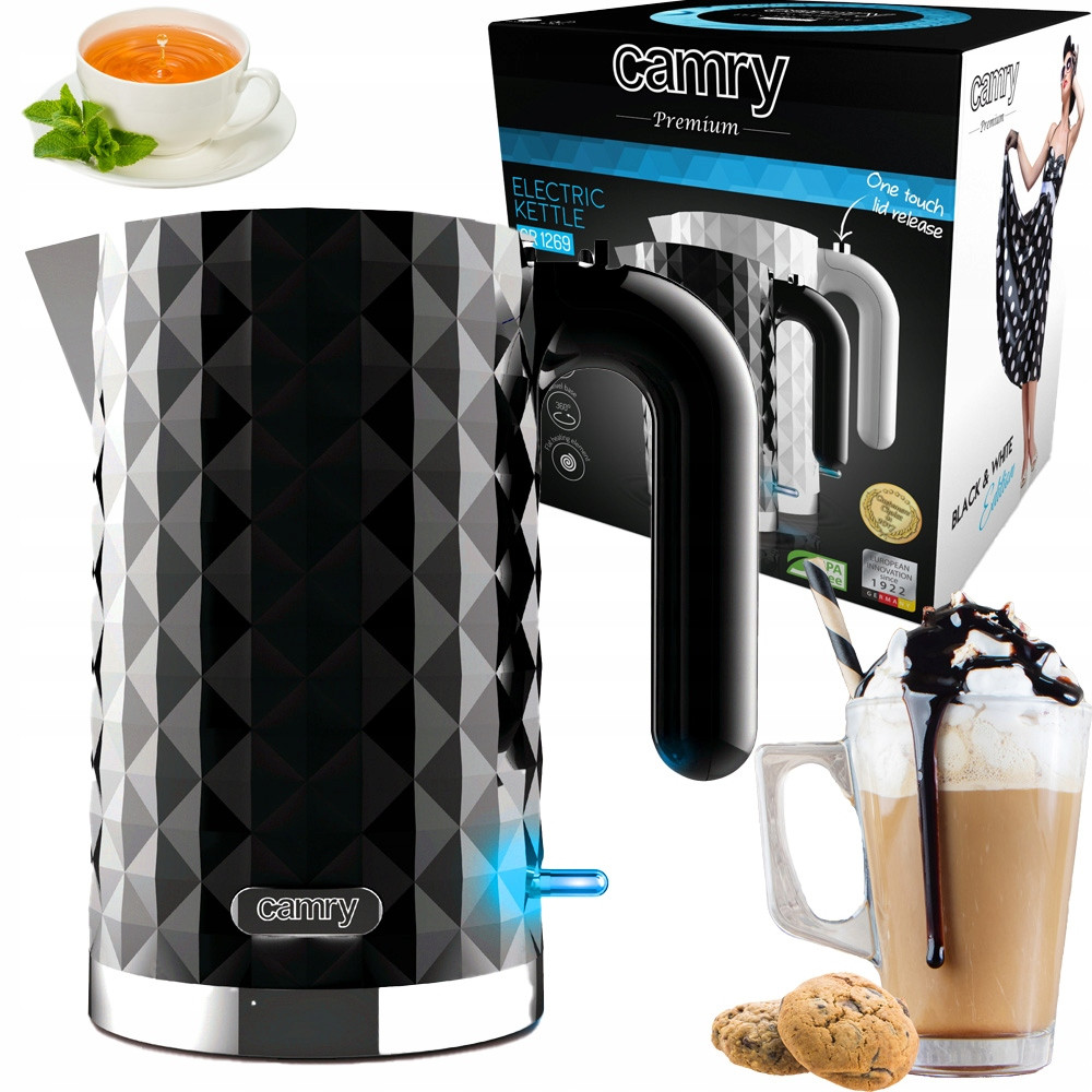 Електрочайник Camry CR 1269B — 1.7 л, 2200 Вт, Польща, фото 1