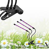 Фітолампа для рослин 45 Вт LED світильник на керуванні зі зміною кольору та таймером потрійний, фото 5