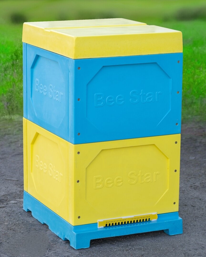 Вулик ППУ “BeeStar” (2 корпуси Дадан 300 мм на 10 рамок) – кольоровий