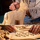 Набір різців по дереву 12 шт в чохлі / Інструменти для різьби по дереву / Стамески / Різці по дереву, фото 3