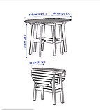 ASKHOLMEN Стіл з естакадою, садовий, темно-коричневий, фото 3