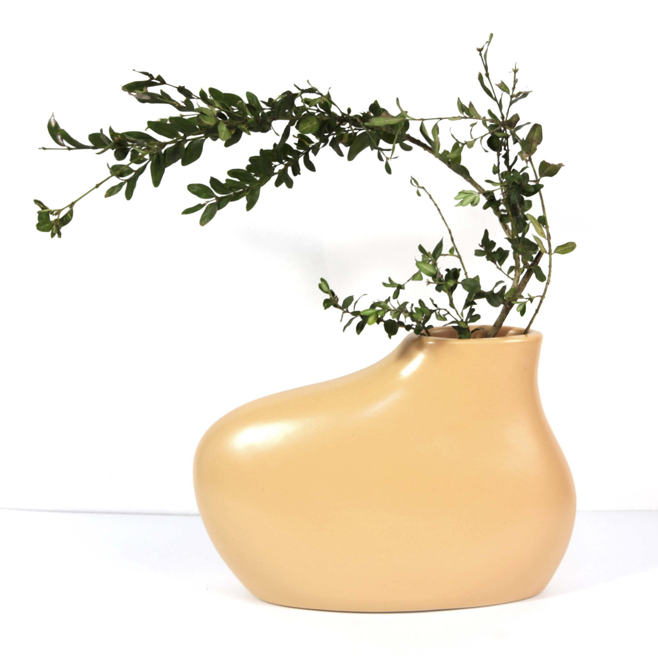 Ваза керамічна маленька 16 см для квітів Інтер'єрна А  Беж, фото 1