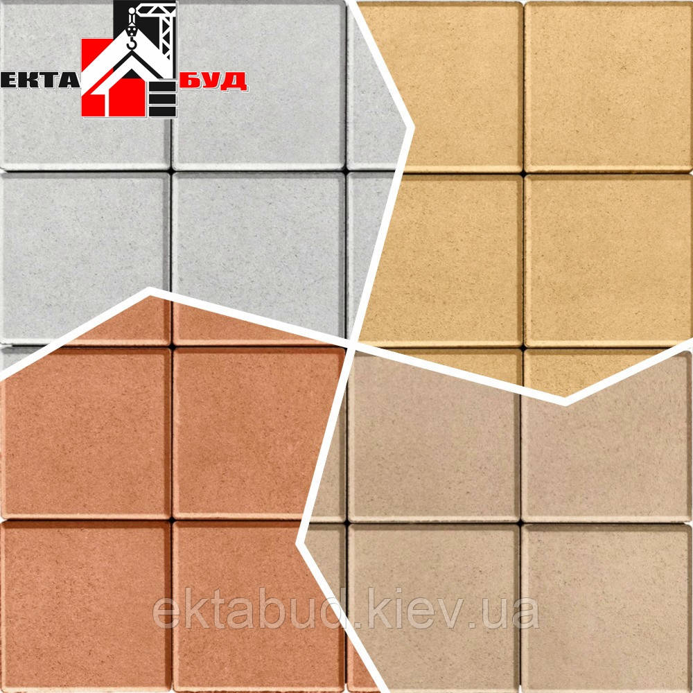Тротуарна плитка БРУКІВКА 200х200 60мм, фото 1
