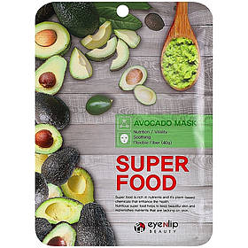 Набір тканинних масок для обличчя з авокадо Eyenlip Super Food Avocado Mask, 23 мл*10шт