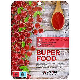 Набір тканинних масок для обличчя з вишнею Eyenlip Super Food Tart Cherry Mask, 23 мл*10шт