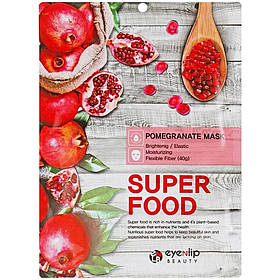 Набор тканевых масок для лица Гранат Eyenlip Super Food Pomergranate Mask, 23 мл*10шт