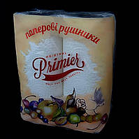 РУШНИК ПАПЕРОВИЙ БІЛИЙ PRIMIER, 2 ШТ