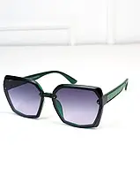Зелено-черные очки с геометрической оправой ISSA PLUS