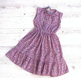 Дитяча сукня Інеса літнє, колір бузковий, для дівчинки 6 7 8 9 10 11 років