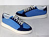 Кеди чоловічі замша та текстиль весна літо сині 42р, фото 4
