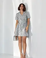 Короткое платье-трапеция с воротником ISSA PLUS