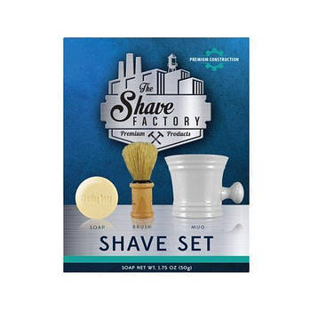 Набір для гоління з білою чашею Shave Factory Shave Set White Mug
