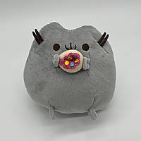 Уценка!!! Плюшевая мягкая игрушка Кот Пушин с пончиком 15х18см Pusheen Cat