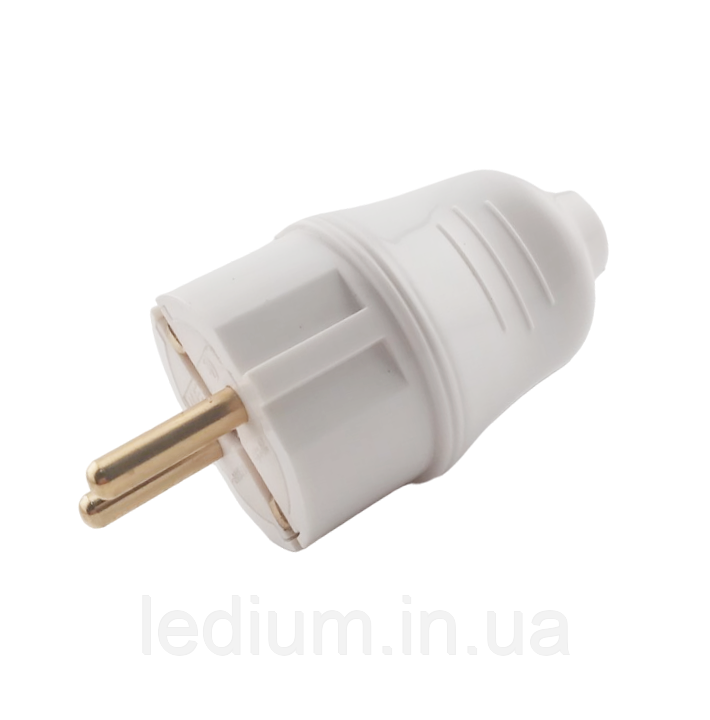 Вилка пряма з/к 16А SVT-7330 БІЛА