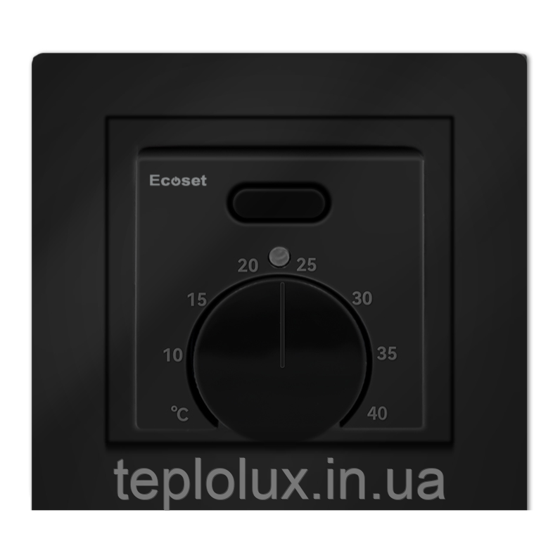 Механічний терморегулятор в рамку Ecoset MK05 / AC308 для теплої підлоги (чорний) Schneider Unica