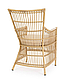 Стілець садовий з підлокітниками ADELMA CHAIR, метал, імітація під натуральний ротанг, фото 3