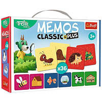 Настільна гра - "Мемос Класичні плюс 36 карт Звірята та їхні хатинки /Trefl [tsi238167-ТSІ]