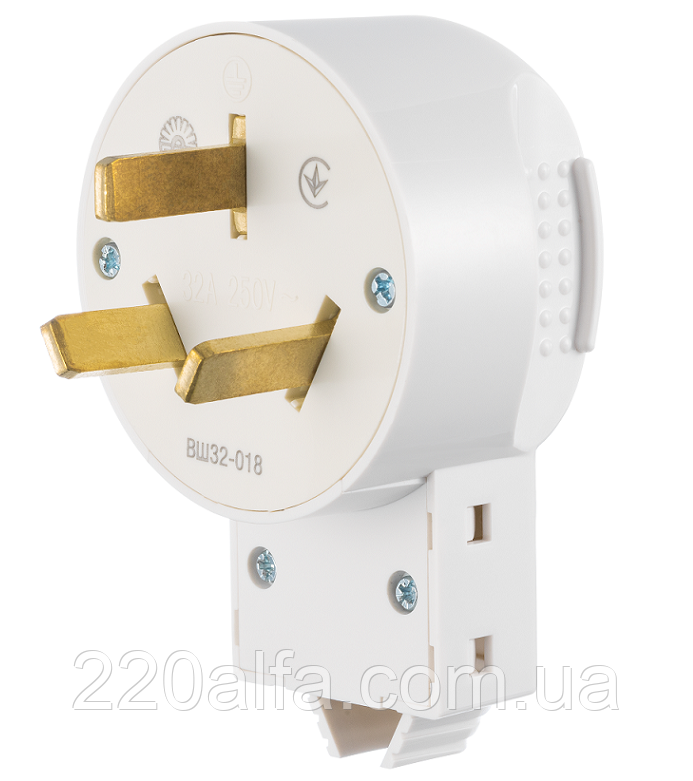 Виделка для електропліт ВШ32-018 32А, 2Р+Е 250V ТМ"СВ-У"