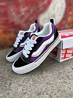 Фіолетові чоловічі замшеві кеди Vans KNU Purple Black White