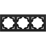 Рамка трьохмісна серія "IDEAL BLACK" ТМ"MARSHEL", фото 3