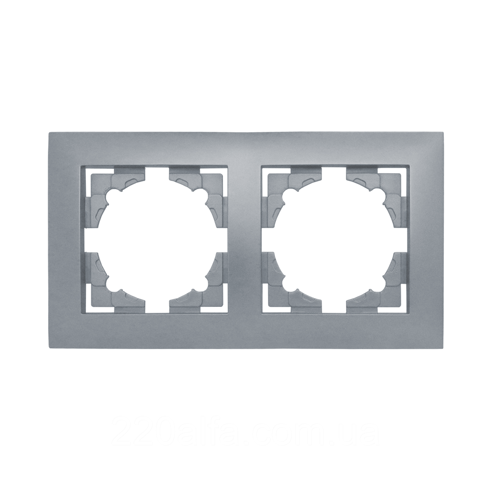 Рамка двомісна серія "IDEAL SILVER" ТМ"MARSHEL"