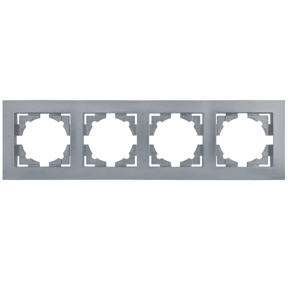 Рамка чотиримісна серія"IDEAL SILVER" ТМ"MARSHEL"