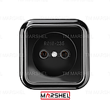 Розетка одномісна серія "MAGLEV BLACK" ТМ "MARSHEL", фото 3