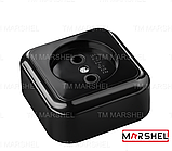 Розетка одномісна серія "MAGLEV BLACK" ТМ "MARSHEL", фото 4