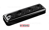 Розетка чотиримісна відкритої установки серія "MAGLEV BLACK" ТМ "MARSHEL", фото 3