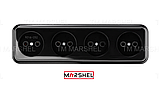 Розетка чотиримісна відкритої установки серія "MAGLEV BLACK" ТМ "MARSHEL", фото 4