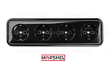 Розетка чотиримісна з заземленням серія "MAGLEV BLACK" ТМ "MARSHEL", фото 3