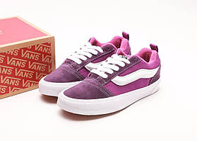 Фіолетові жіночі замшеві кеди Vans KNU Purple White