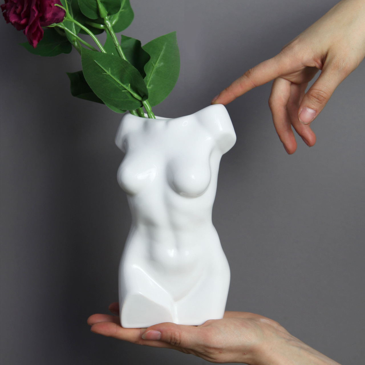 Ваза керамічна маленька 18 см для квітів статуетка Афродіта Глянець, фото 1