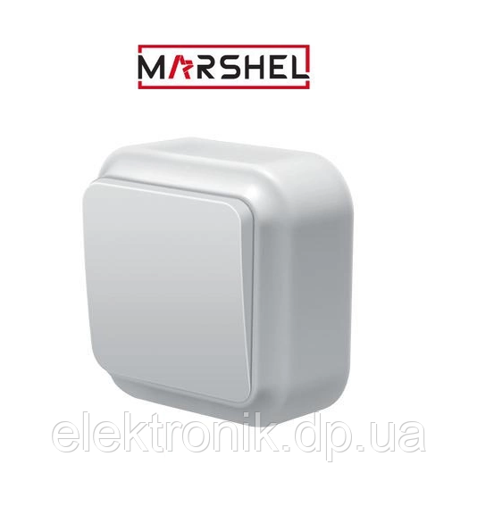 Выключатель одинарний Marshel Maglev белый (VO10-135)