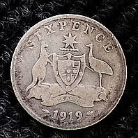 6 пенсов 1919 г. Австралия (серебро)
