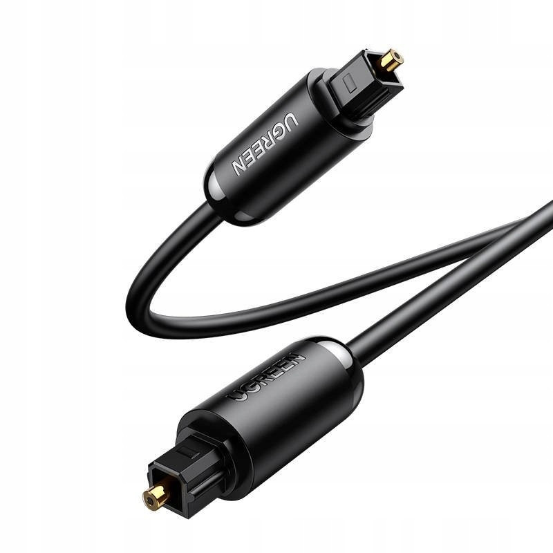Кабель оптичний Toslink S/PDIF аудіо мультимедійний UGREEN Optical Fiber Audio Cable (2 м). Black