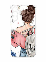 Чохол з потовщеними кутами на Samsung Galaxy A55 (A556) :: Дівчина з рюкзаком (принт 30)