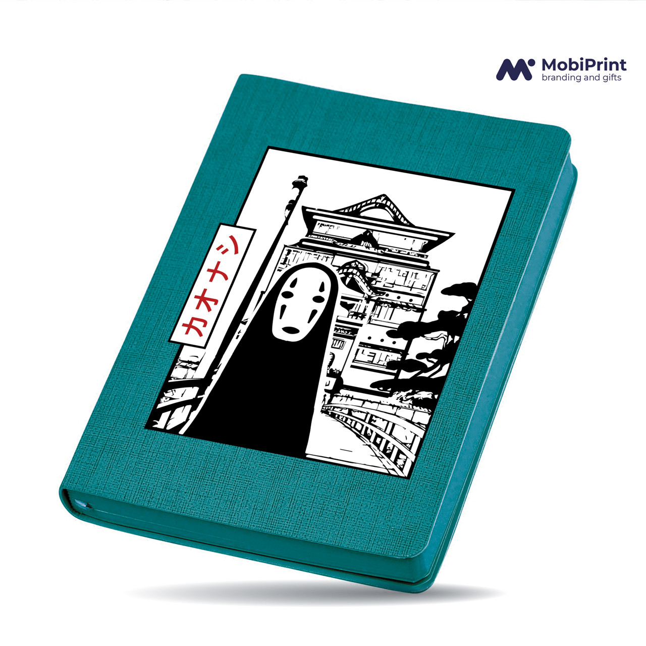 Блокнот, записник А5 Безликий Бог Каонасі Віднесені привидами (Spirited Away) Зелений