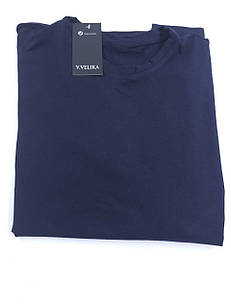 Чоловіча натільна футболка молодіжна літня бавовняна базова темно-синя XXL легка M