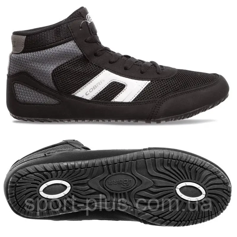 Борцовки замшеві COBRA YX-2617 розмір 44 Чорний, фото 1